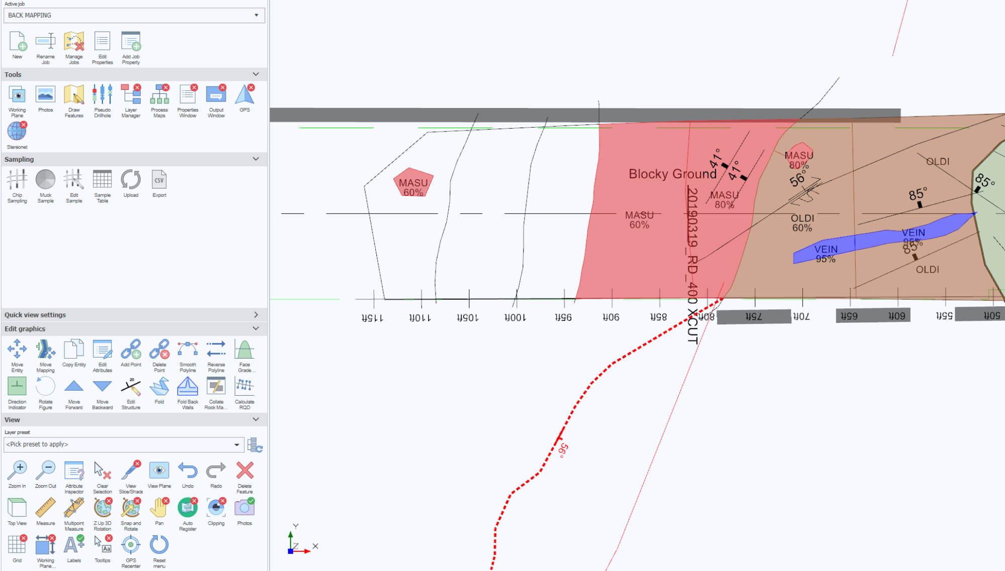 Deswik Geology Software Screenshot