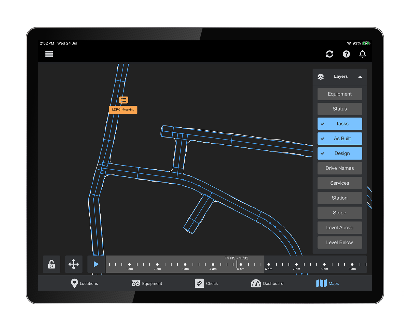 04 Animate your plan on the map image tablet